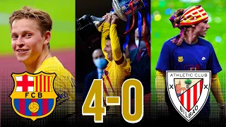 Barcelona 4-0 Athletic Club: Messi, De Jong & Griezmann TAKE DOWN ATHLETIC CLUB | Copa Del Rey Final