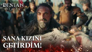 Alpagu Han, Tılsım'ın cansız bedenini Dağ Obası'na getirdi!  - Destan 12. Bölüm