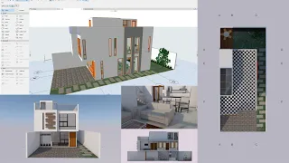 ArchiCAD Complete Workflow - Part 2 - Structural grid plans, 3D rendering, 3D modeling and etc.