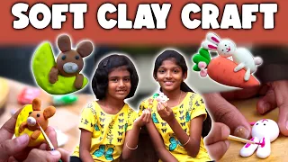 How To Do Bunny Rabbit And Teddy Bear | Simple Soft Clay Craft | Inis Galataas