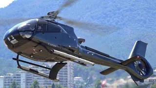 Airbus Helicopters H130 (EC130 B4) / landing and taking off at Cannes airport LFMD