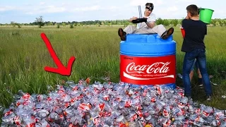 1000 ЛИТРОВ КОКА КОЛА И МЕНТОС ⁄ 1000 liters of Coca Cola AND Mentos