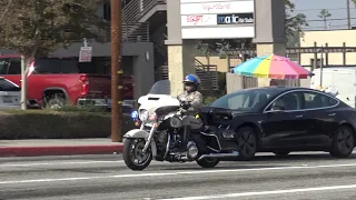 3x CHP Motorcycles Responding to a Traffic Collision