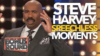 10 STEVE HARVEY SPEECHLESS Moments & Answers On Family Feud 😂 | Bonus Round