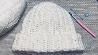 Связать шапку крючком без расчётов/ Easy Crochet hat tutorial