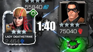 3 star lady deathstrike takes down RoL winter soldier in 1:40!!