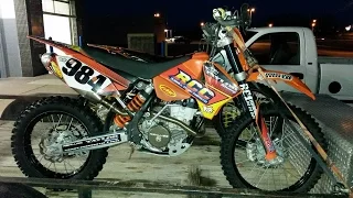 Riding the 06 ktm at russell creek one lap