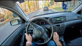 2006 Toyota Corolla IX [1.6 I 16V 110HP] |0-100| POV Test Drive #1414 Joe Black