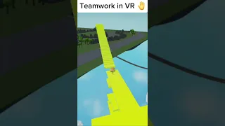 Parkour teamwork in VR Hands