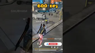 When i use 600 dpi 🤯😬 for first time in free fire 🔥 || 500 dpi unbelievable 🧐 gameplay #ff #500dpi