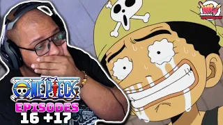 Usopps' HEARTBREAKING Story | One Piece REACTION - Episode 16 & 17