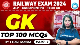 Railway GK/GS Class 2024 | TOP 100 MCQs | Part-1 |By Chhavi Ma'am |GK For Railway ALP, NTPC, Group D