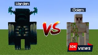 10 Warden VS 100 Iron Golem #minecraft #viralvideo #trending