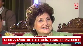 A los 99 años falleció Lucía Hiriart de Pinochet