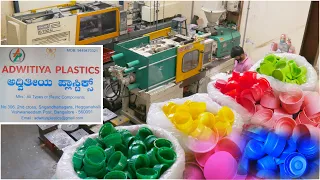 Manufacturing Of Plastic Caps | Complete Process In Injection Moulding Machine | BB Animation