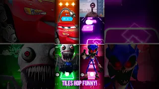 Tiles Hop Lightning McQueen Eater vs Sonic Exe vs Siren Head vs Thomas The Train Exe x Coffin Dance