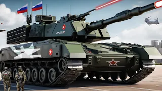 6 Minutes ago! Russia's newest laser tank bombards a convoy of 250 NATO armored vehicles - ARMA 3