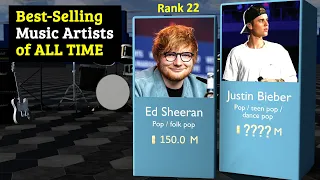 Best Selling Music Artists of ALL TIME - 3D Data Compared