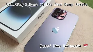 Unboxing Iphone 14 Pro Max Deep Purple 256 Gb Resmi Ibox Indonesia -  camera test - aesthetic asmr
