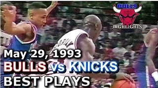 1993 Bulls vs Knicks game 3 HD highlights