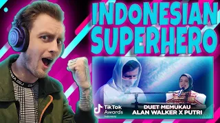 INDONESIAN SUPERHERO!!! Alan Walker X Putri Ariani - Hero | TIKTOK AWARDS INDONESIA 2023 (Reaction)