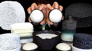 ASMR 블랙&화이트 초콜릿 케이크 달타르트 콜로세움 치즈케이크 먹방 Black&White Chocolate Cake With Moon Tart Cream Bread MuKBang