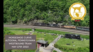 Horseshoe Curve Altoona PA - Westbound Manifest Freight May 27th 2023