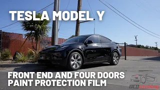 Tesla Model Y - Front End and Four Doors getting Paint Protection Film PPF