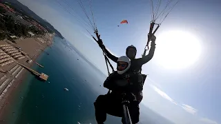 Параглайдинг полет с горы Тахталы в Турции Текирова Paragliding Tekirova Turkey Tahtali mamilu