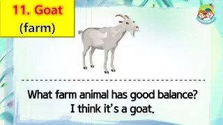 80 Animals | Unit 11- Farm | Goat