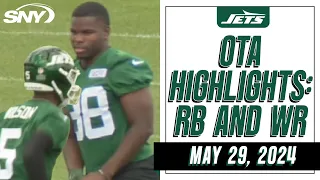 Garrett Wilson snags catches, Tarik Cohen gets footwork in at Jets OTAs | SNY