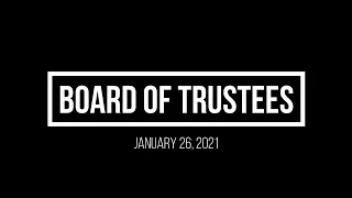 SPLD Board of Trustees Meeting 1/26/2021