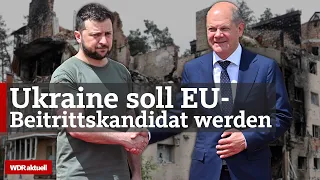 Scholz in Kiew: Waffenlieferungen und EU-Beitritt der Ukraine | WDR Aktuelle Stunde