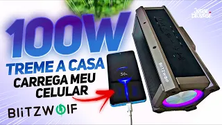 ★ JBL pra quê!? 100W de POTÊNCIA! BlitzWolf BW-WA3 Som Bluetooth RGB à prova d'água