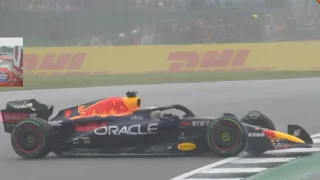Max verstappen 360 spin and save in silverstone