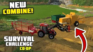 NEW COMBINE! | Survival Challenge CO-OP | FS22 - Episode 6