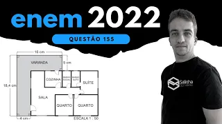 ENEM 2022 - QUESTÃO 155 - ESCALA - Uma empresa de engenharia projetou uma casa com com a forma de um