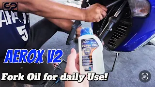 front suspension Issue ng Yamaha Aerox 155 v2 | Faito 15w Fork oil | Captainpaul