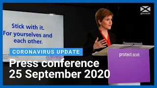 Coronavirus update from the First Minister: 25 September 2020