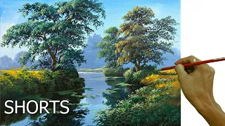 How to Paint a Beautiful Tree / JMLisondra #shorts