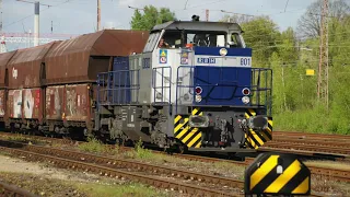 Züge Bahnverkehr und Zugverkehr von Oberhausen Osterfeld bis Hamm Westfalen Güterzug