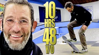 LEARNING TO KICKFLIP IN 10 HOURS at 48 YEARS OLD?!