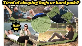 Inflatable Camping Sleeping Pads with Pillow, Camping Air Mat with Pump, Upgraded Ultralight Durable