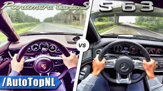 Mercedes S63 AMG vs Porsche Panamera Turbo S 0-300km/h ACCELERATION & TOP SPEED POV by AutoTopNL