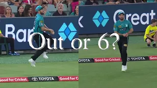 BBL catch controversy | Michael Nesser catch on the boundary rope | Should this be 6 runs or out?