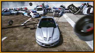 INDESTRUCTIBLE DRAG PONTIAC GRAPPLES COPS IN GTA 5 RP