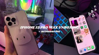 Unboxing Iphone 13 pro max + accessories | aesthetic | *256GB, SILVER EDITION*