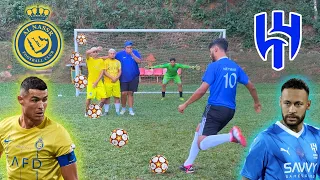 TEAM CRISTIANO RONALDO VS TEAM NEYMAR IN DIFFICULT LEVEL FOOTBALL CHALLENGES