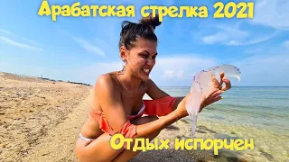 Ужасний отдых.Арабатская стрелка 2021. Медузы, комары, мошки. #азовскоеморе #отпуск #море2021