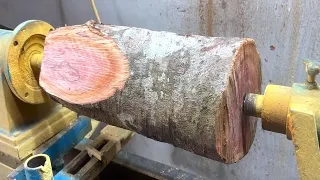 Amazing WOOD TURNING || The idea of using redwood branches to create a beautiful vase